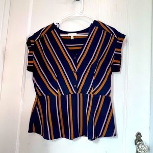 V neck Stripe blouse